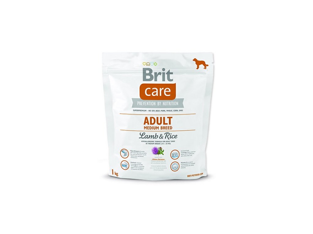 Brit Care Dog Adult Medium Breed Lamb & Rice 1 kg