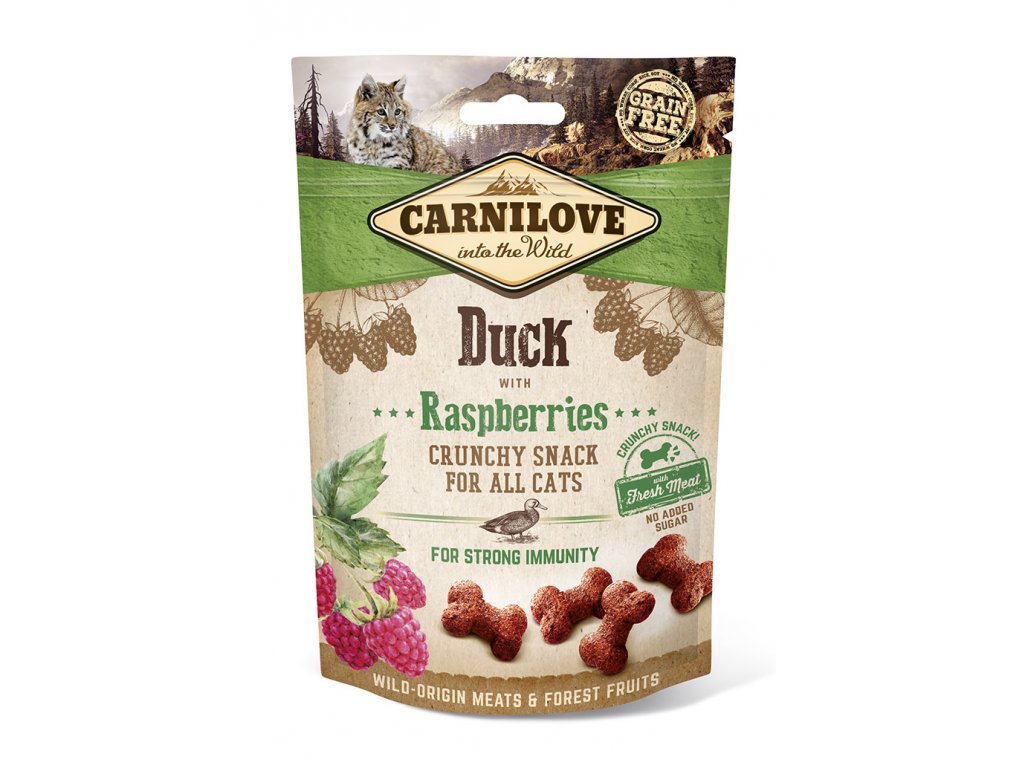 Carnilove Cat Crunchy Snack Duck with Raspberries with fresh meat 50 g