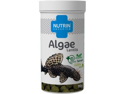 NUTRIN  Aquarium - ALGAE LENTILS 110g (250ml) - krmivo pro akvarijní ryby vyžadujících vysoký podíl kvalitních rostlinných složek vkrmivu.