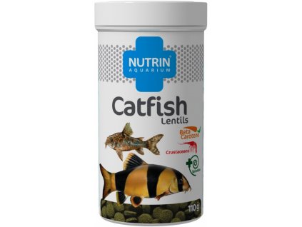 NUTRIN  Aquarium - CATFISH LENTILS 110g - Kompletní krmivo pro všežravé ryby hledající potravu u dna akvárií.