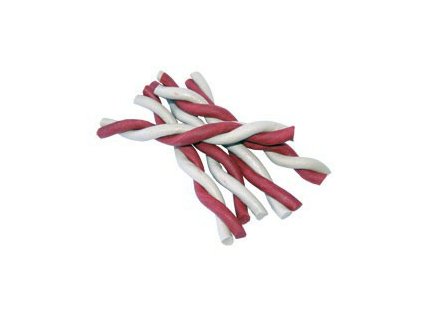 JERKY tyčink.krouc.50ks 12 cm červen/bílá 16.391