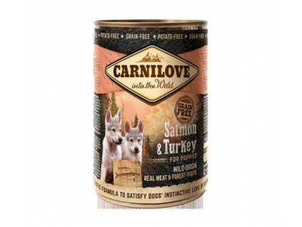 Carnilove Can Dog Wild Meat Salmon & Turkey for Puppies 400 g