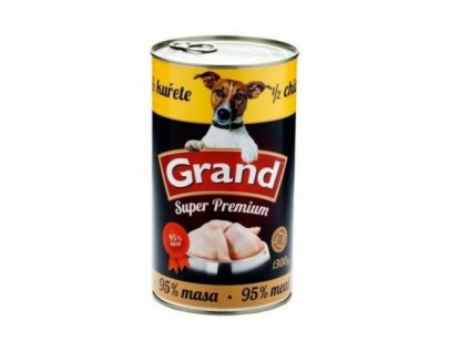 GRAND grex konzerva SUPERPREMIUM 1/2 kuřete   1300g