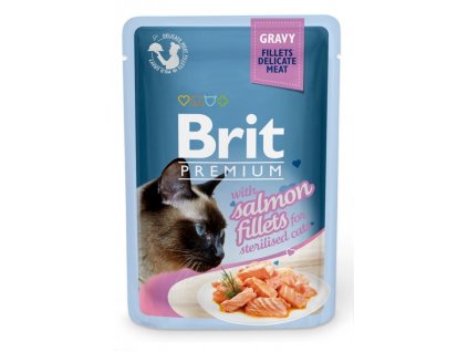 Brit Premium Cat Delicate Fillets in Gravy with Salmon for Sterilised 85 g