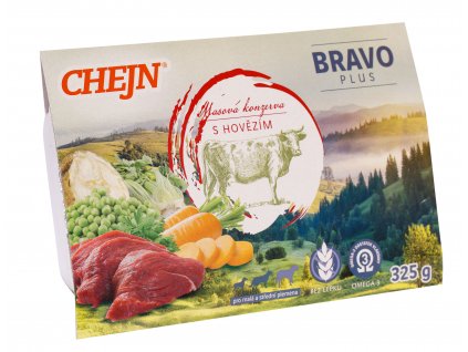 CHEJN BRAVO Plus vanička s hovězí 325g