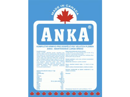 Anka Dog Maintenance Large Breed 10 kg