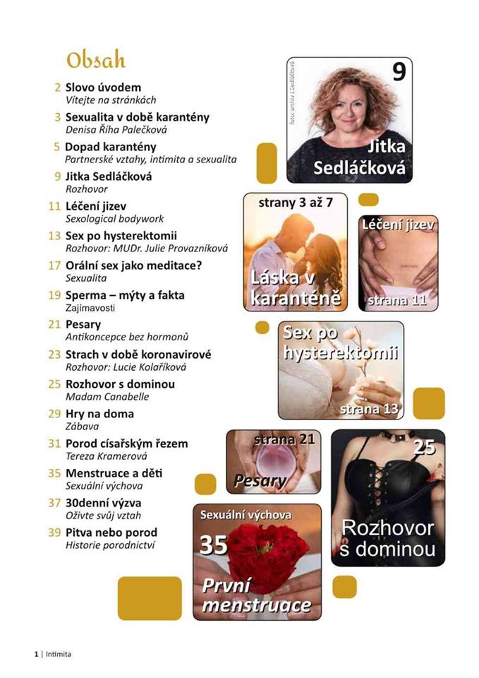 Článek v časopise INTIMITA