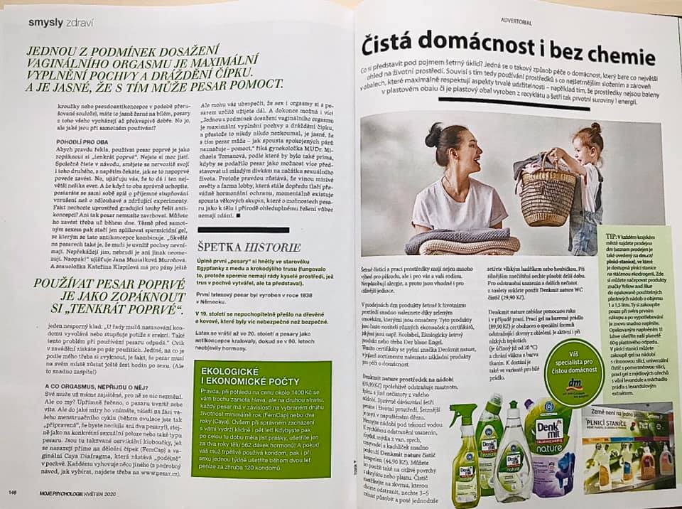 Článek v časopise Moje psychologie - první strana