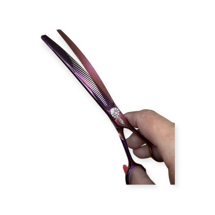 AlexGroom efilační nůžky 7" růžové metalické
