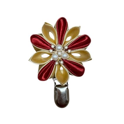 Kytička na číslo červenozlatá