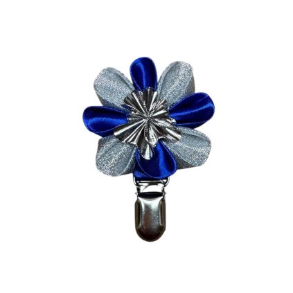 Kytička na číslo modrostříbrná