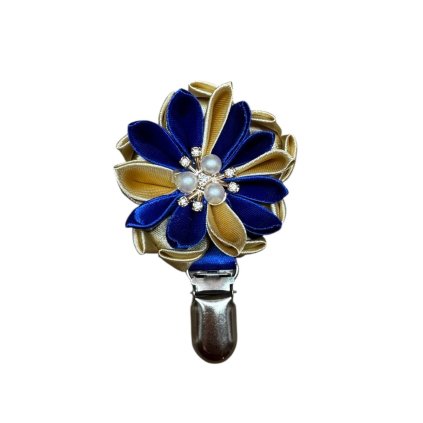 Kytička na číslo modrozlatá