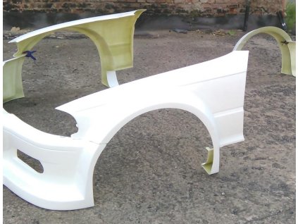 BMW E46 front fenders wide fiberglass