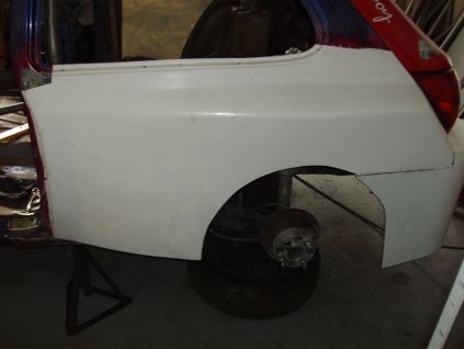 Fiberglass rear side panel Ford Fiesta