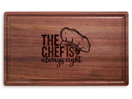 PESKWOOD dřevěné krájecí prkénko Americký ořech Gravír chef