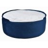 Kulatý pelech Bona, modrý velvet 06