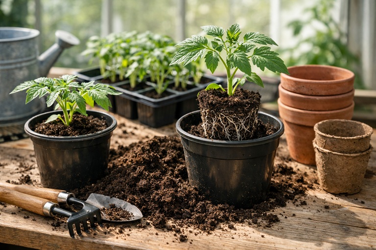 Kdy přesadit sazenice rajčat do větších květináčů a podle čeho to poznat