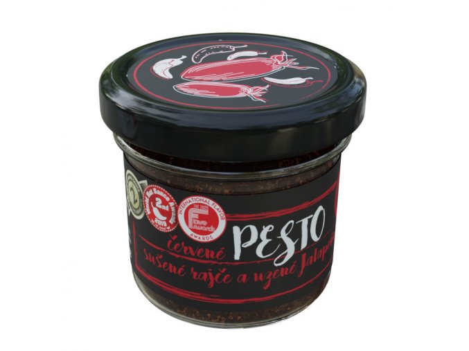 Pesto cervene rajce uzene jalapeno