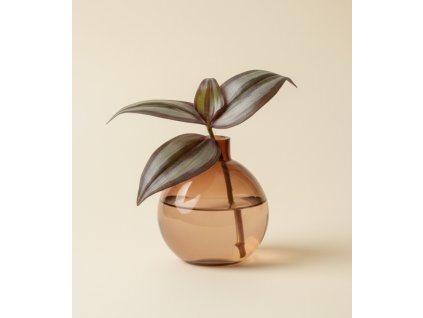 Nádoba na řízky „Balloon“ – hnědé sklo (8,6 × 7,6 cm)