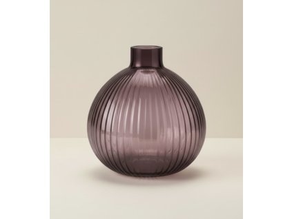 Váza sklo Stripes Drop - růžová