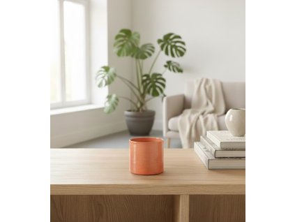 Keramický obal oranžový, průměr 7 cm