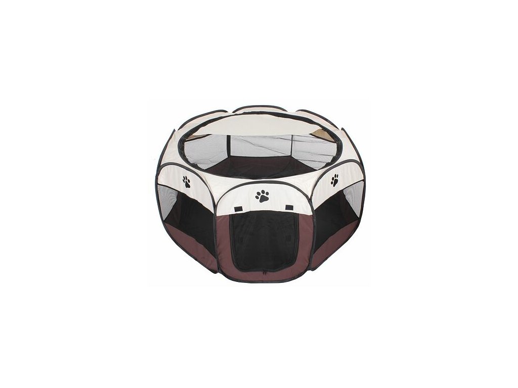 Pet Octagonal enclosure for dogs brown variant 42941
