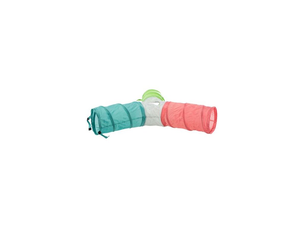 Nylon triple tunnel for rabbits, various colors 3 × ø 18 × 47 cm