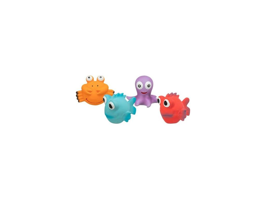 Sea Animals - sea animals, 9-12 cm, latex toy with sound, different types