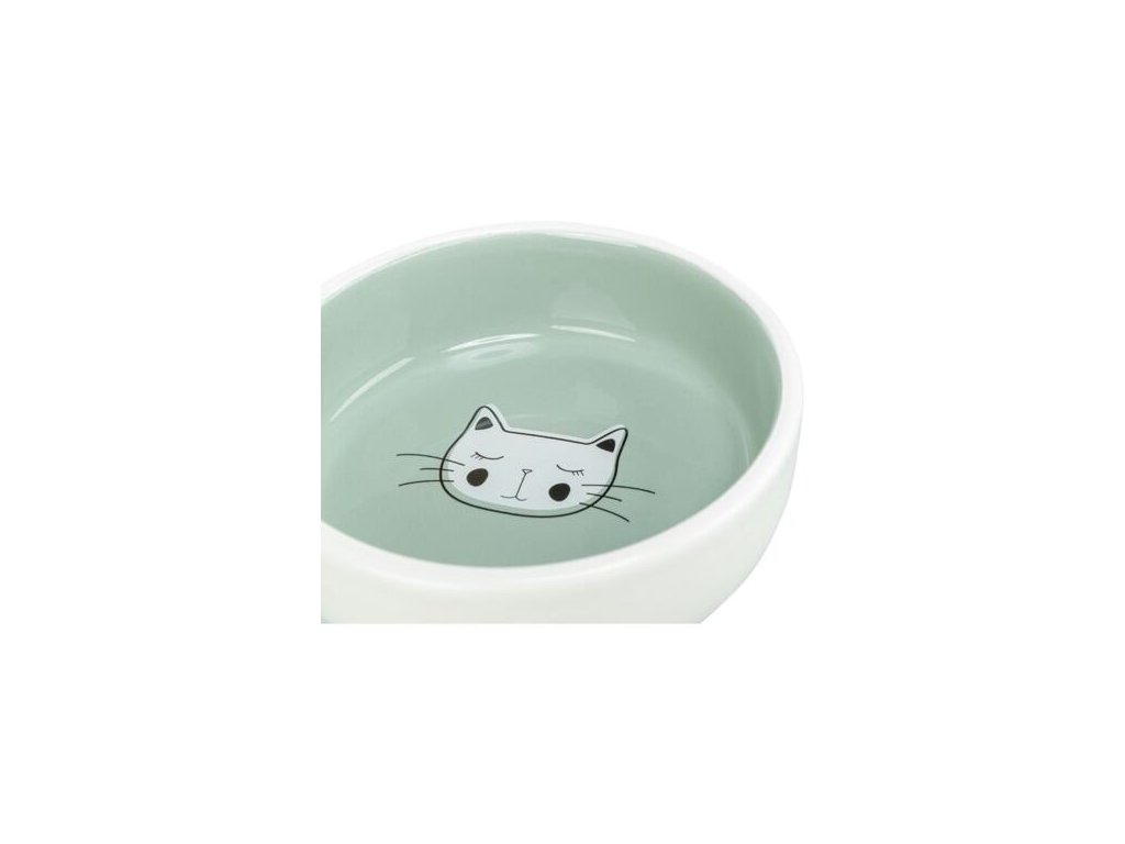 Ceramic bowl for cats, with glaze 0.3 l/13 cm, different motifs and colors