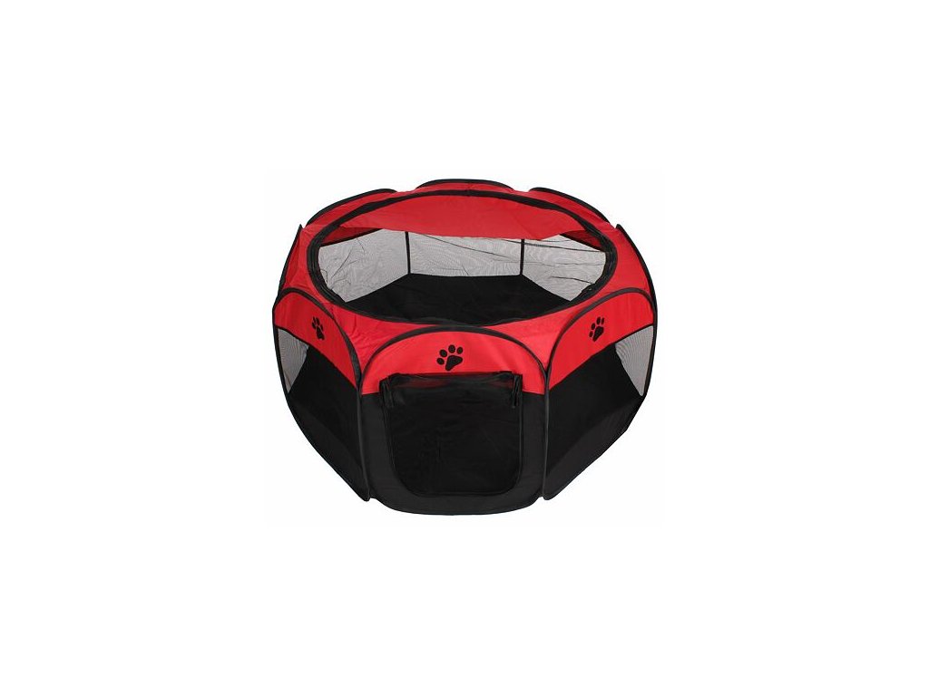 Výprodej - Pet Octagonal ohrádka pro psy červená-černá varianta 42943