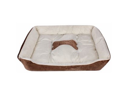 Bequemes Hundebett braun Größe L