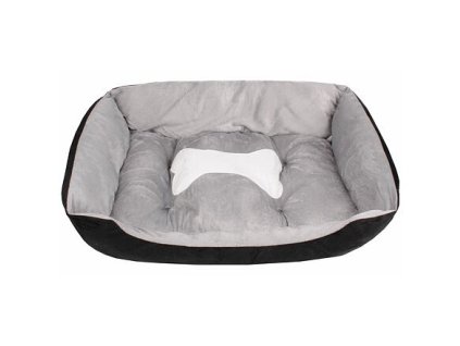 Bequemes Hundebett schwarz Größe S