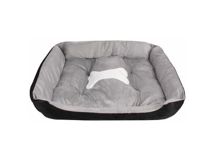 Bequemes Hundebett schwarz Größe M