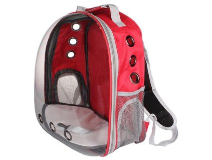 Petbag Transparent backpack for pets red package 1 pc