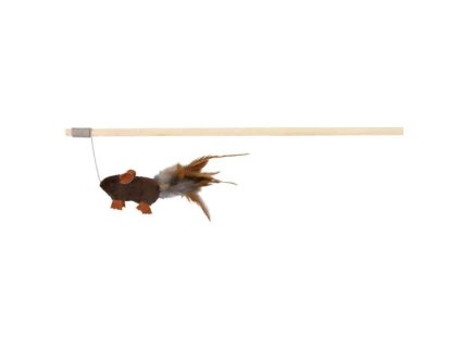 Cần câu gỗ kèm chuột và lông vũ 50cm