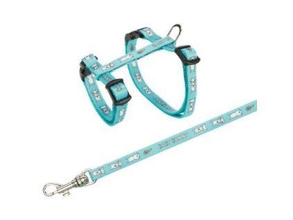 Rabbit harness with leash, BABY BUNNY motif 20-33 cm/8 mm, 1.25m