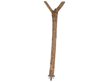 Dřevěné bidýlko Y s kovovým úchytem do klece (Provedení 35 cm/ ø 18 mm )