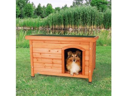 Dog house, wooden, flat roof SM 85x58x60 cm TRIXIE