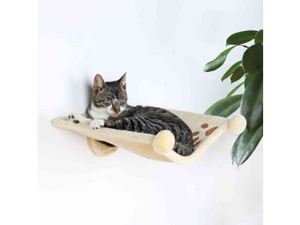 Plush lounger with wall attachment 42x41x15cm, - beige