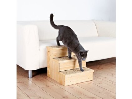 Wooden stairs for small dogs and cats, max. 50kg 40x38x45cm