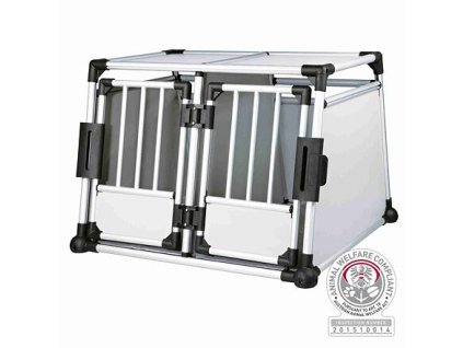 Lồng vận chuyển đôi, khung nhôm, tấm cố định 93x64x88 cm