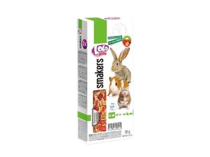 LOLO SMAKERS 2 strawberry cobs for rodents 90 g