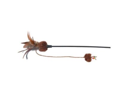 Teaser with butterfly and balls, feathers 54 cm