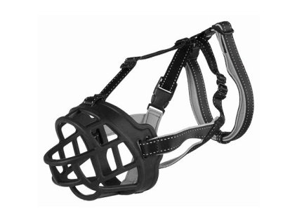 FLEX muzzle ML: 39 cm / head max. 37 cm, rubber/nylon/neoprene, black