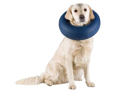 Ochranný nafukovací límec proti lízání a kousání ran (Provedení L-XL: obvod krku: 66-78 cm/ 12 cm)