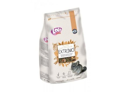 EXTRIMO kompletna karma dla szynszyli w woreczku zapinanym na zamek 750 g