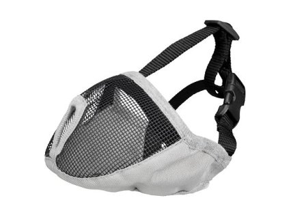 Maulkorb für Kurznasenrassen, Polyester S, 23 cm, grau