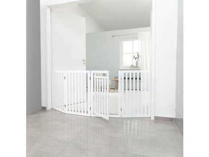 Schutzbarriere mit zu öffnender Tür 60-160 x 81 cm weiß