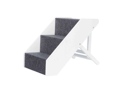 Holzstufen in Filzoptik, verstellbar 40x67cm weiß