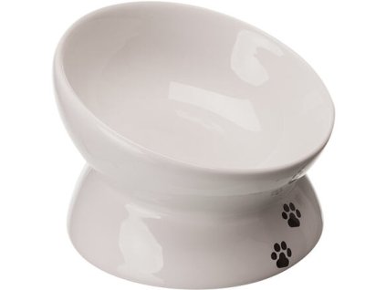 Erhöhte ergonomische Keramikschüssel, 0,15 l/ø 13 cm, weiß